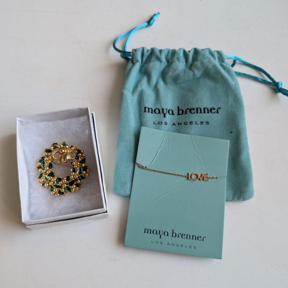 Gold Bracelet and Pin Christmas bundle